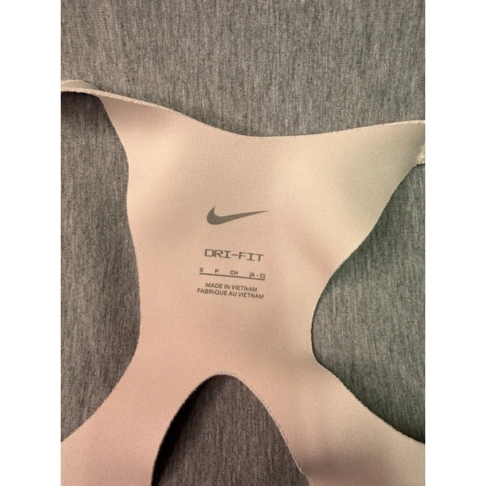 Nike Dri-FIT High Support Sports Bra Women's Small A-C Front Zip Light Pink